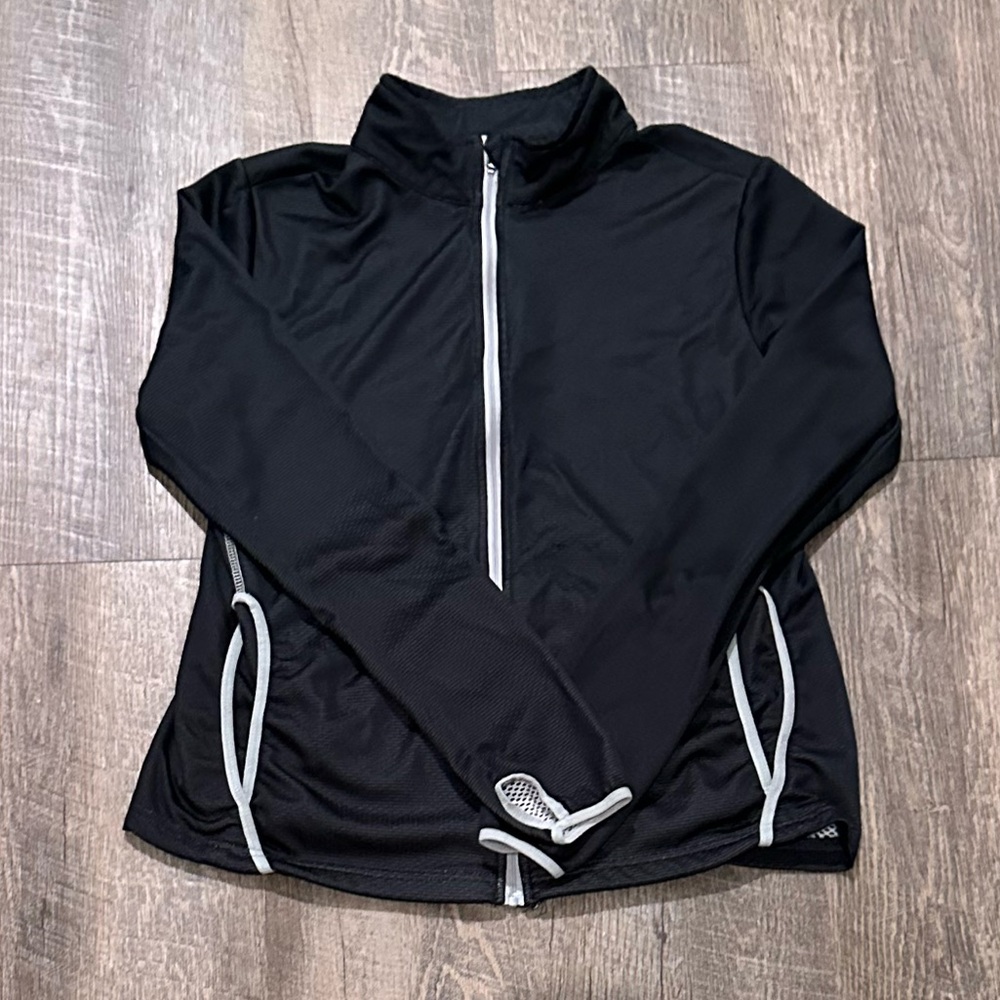Pulse Black Zip-Up Sweatshirt with Gray Details
